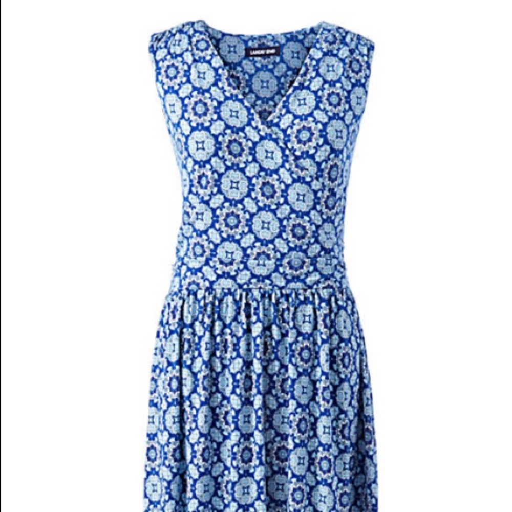 Lands end plus size crossover maxi dress